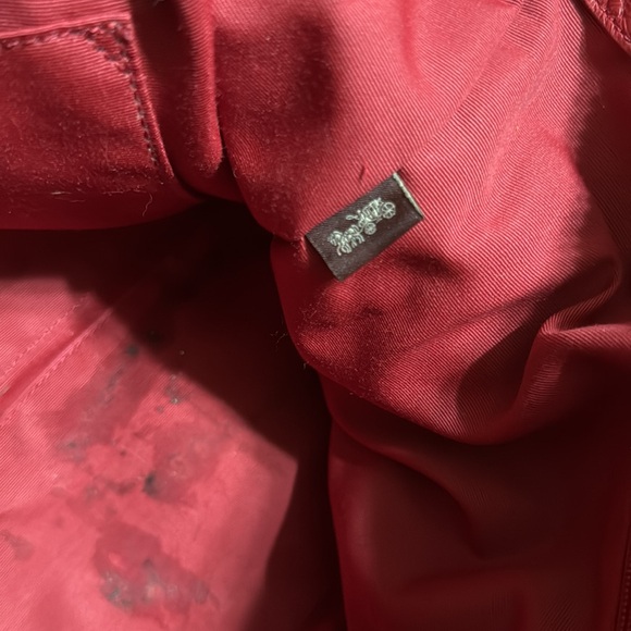 Coach Lenox Pebble Leather Satchel True Red with Gold Hardware - Picture 8 of 16